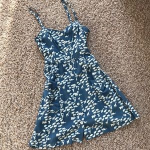 Blue Button Up Dress